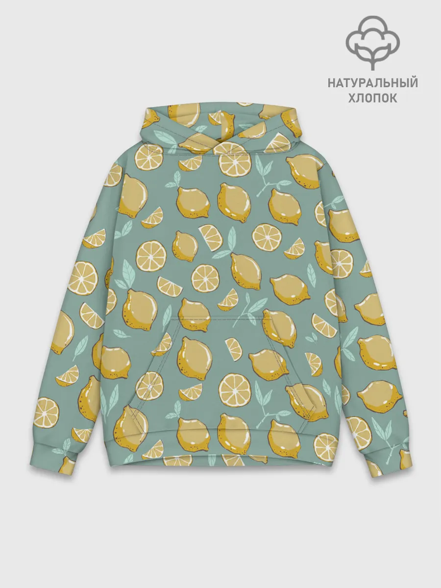 Худи мужской база хлопок / Lemon
