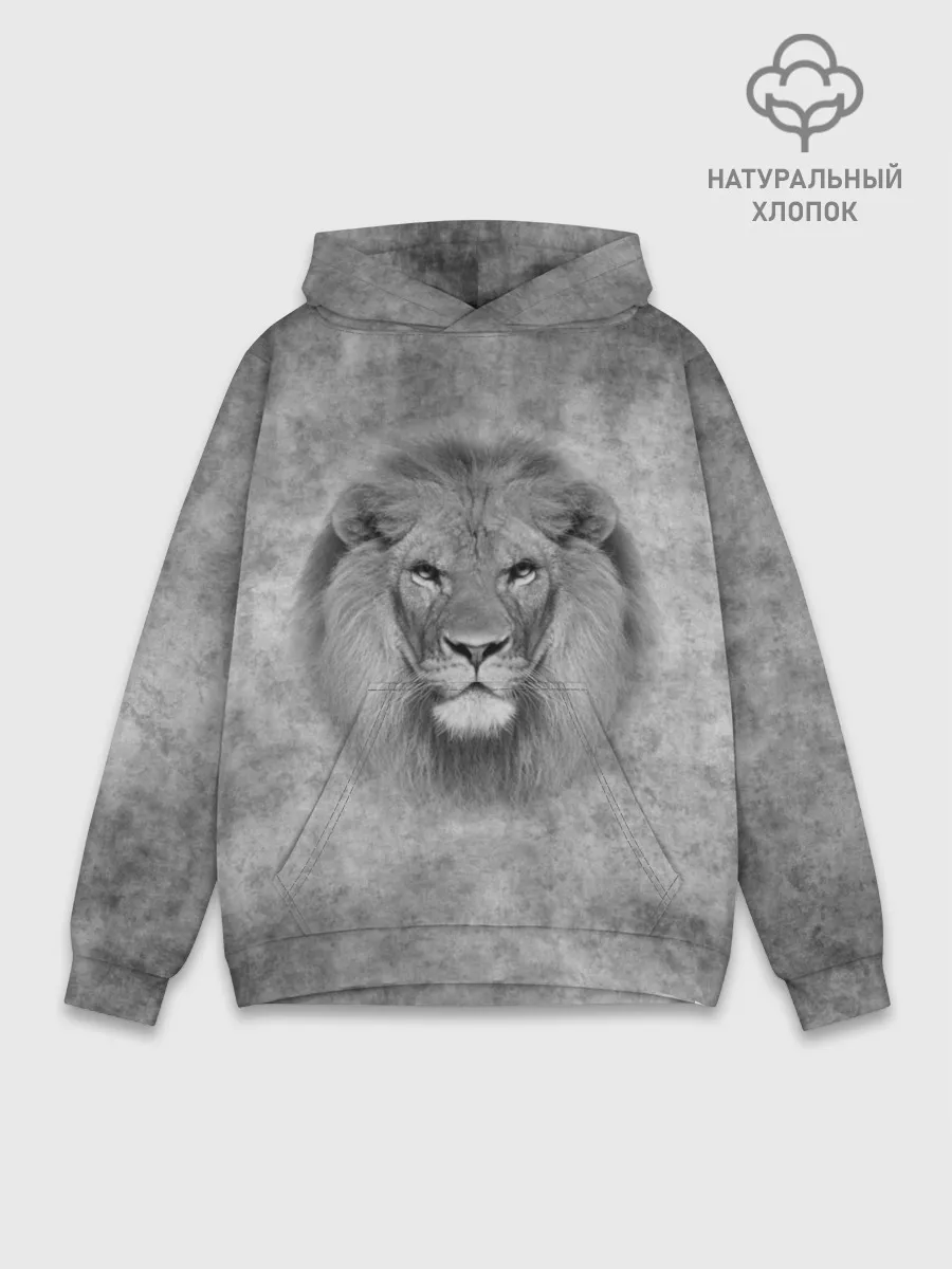 Худи мужской база хлопок / Лев