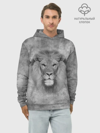 Худи мужской база хлопок / Лев