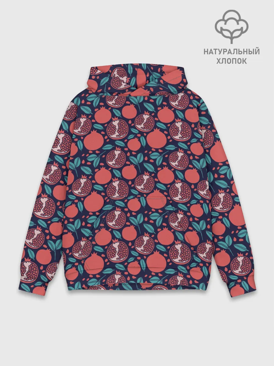 Худи мужской база хлопок / Гранат