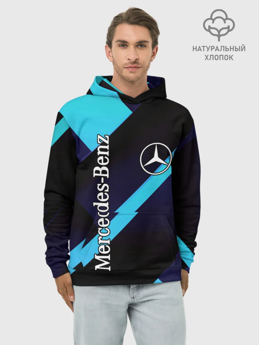 Худи мужской база хлопок / Mercedes Benz