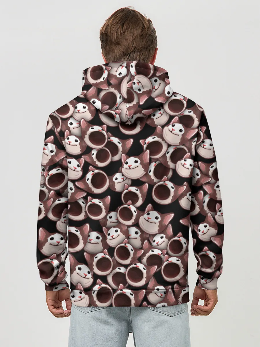 Худи мужской база хлопок / Popping cats