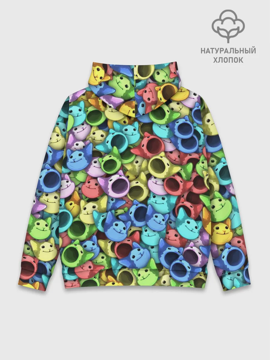 Худи мужской база хлопок / Цветные Поп Котики