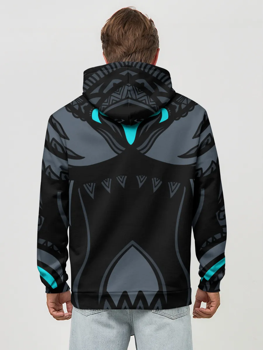 Худи мужской база хлопок / Рисунок тигр