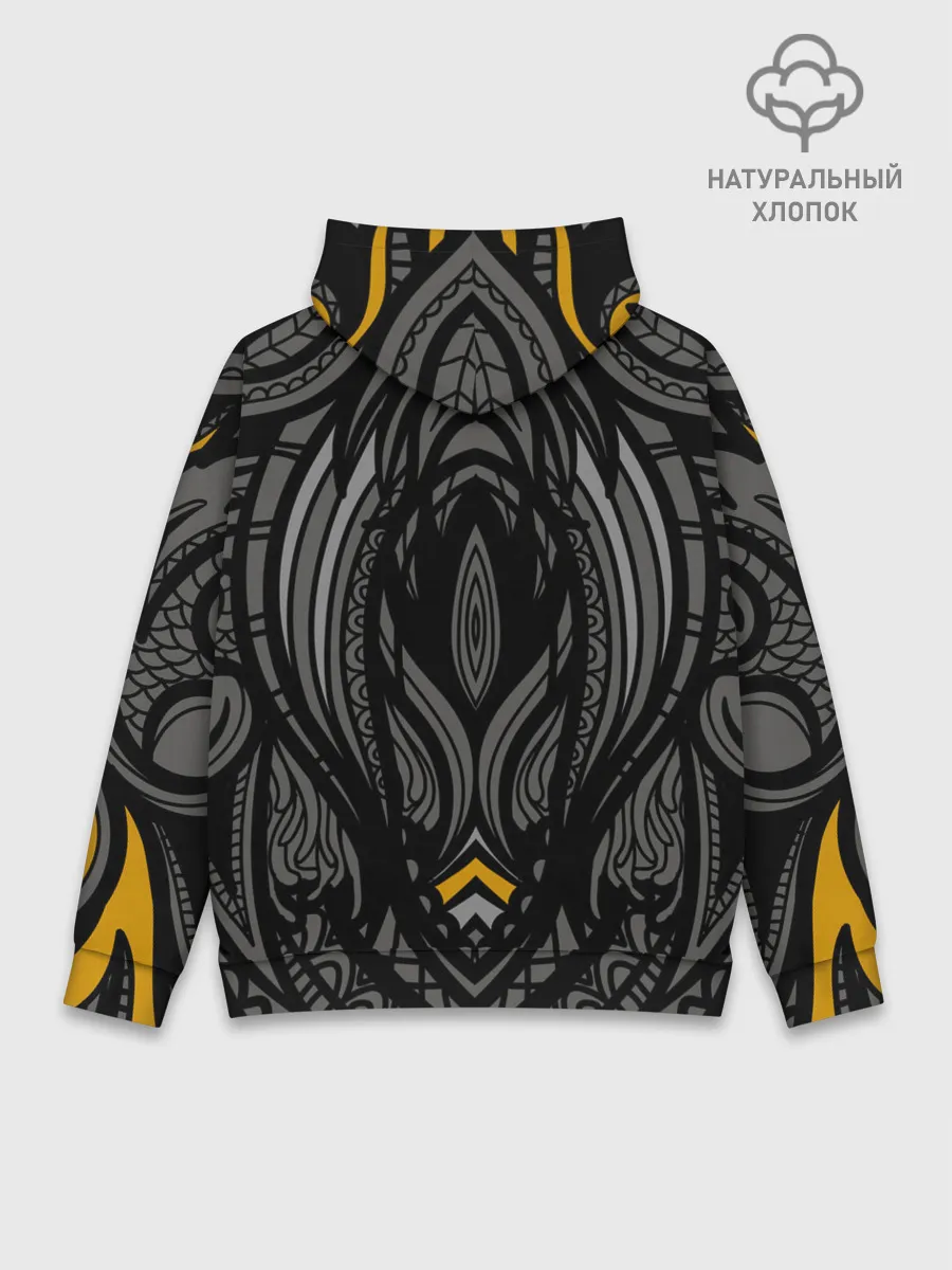 Худи мужской база хлопок / Рисунок сова