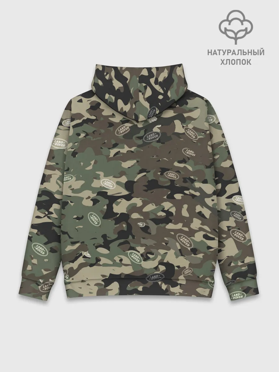 Худи мужской база хлопок / Камуфляж Land Rover