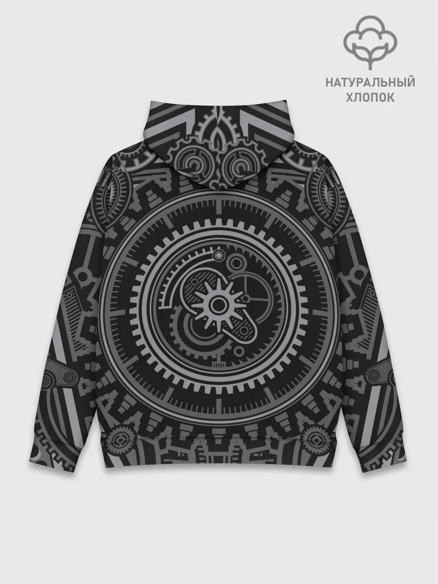 Худи мужской база хлопок / Стимпанк Механизмы