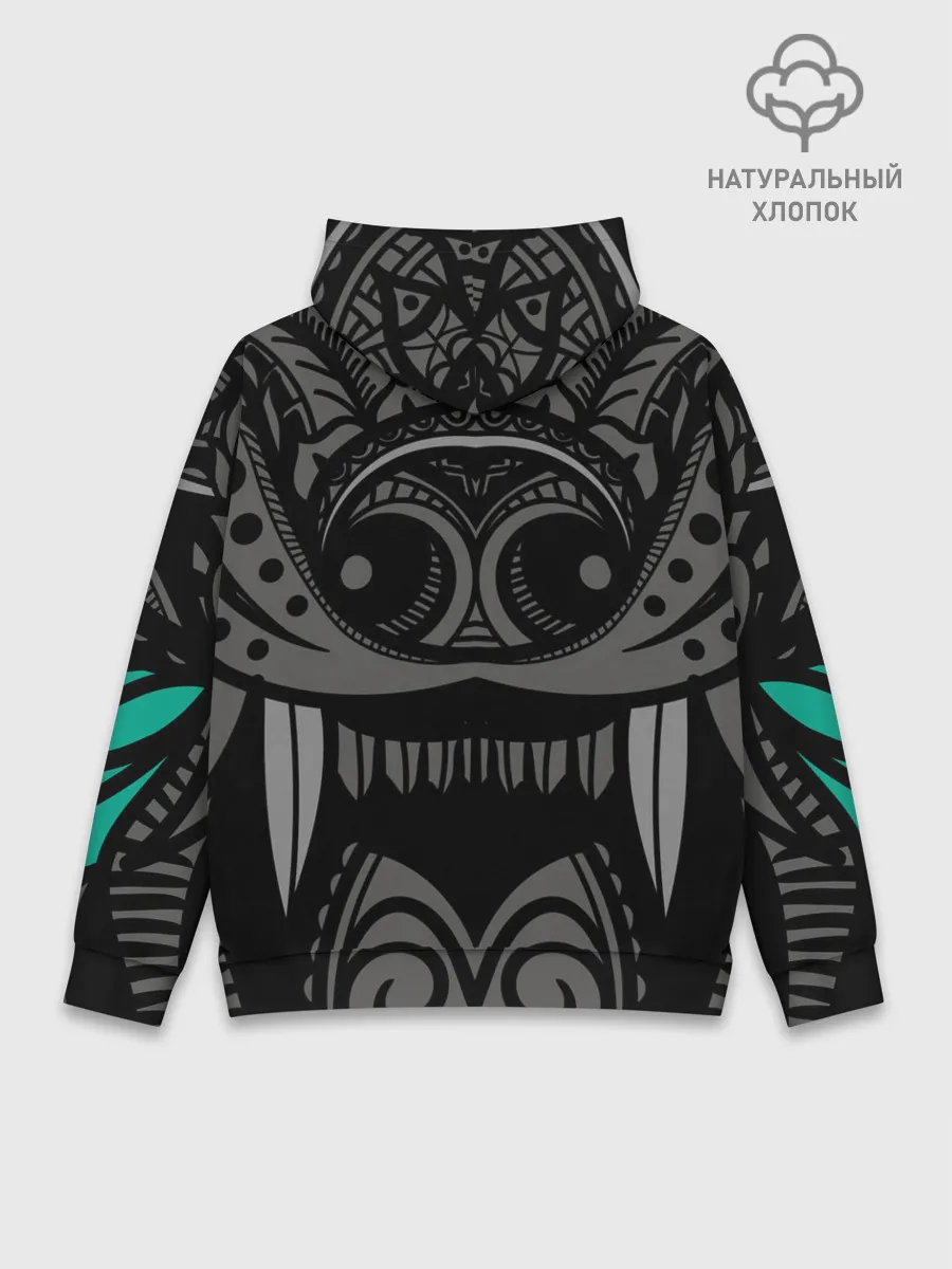 Худи мужской база хлопок / Рисунок волк