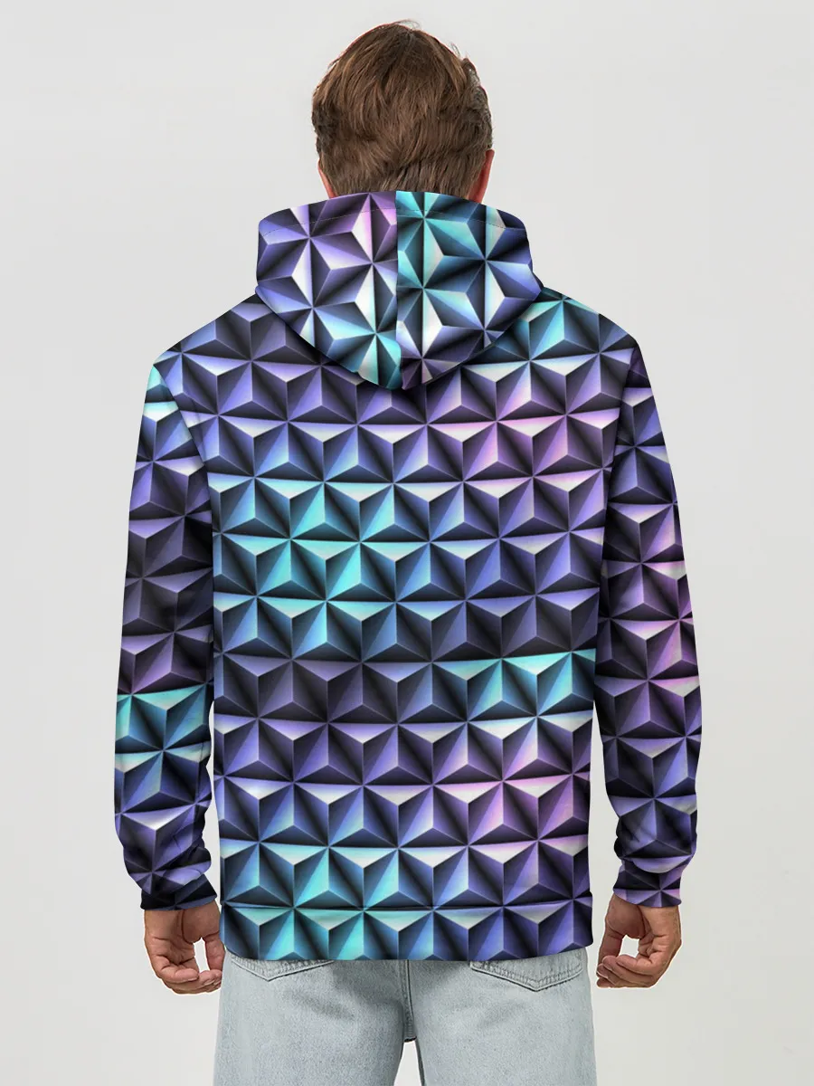 Худи мужской база хлопок / НЕОНОВАЯ СТАЛЬ