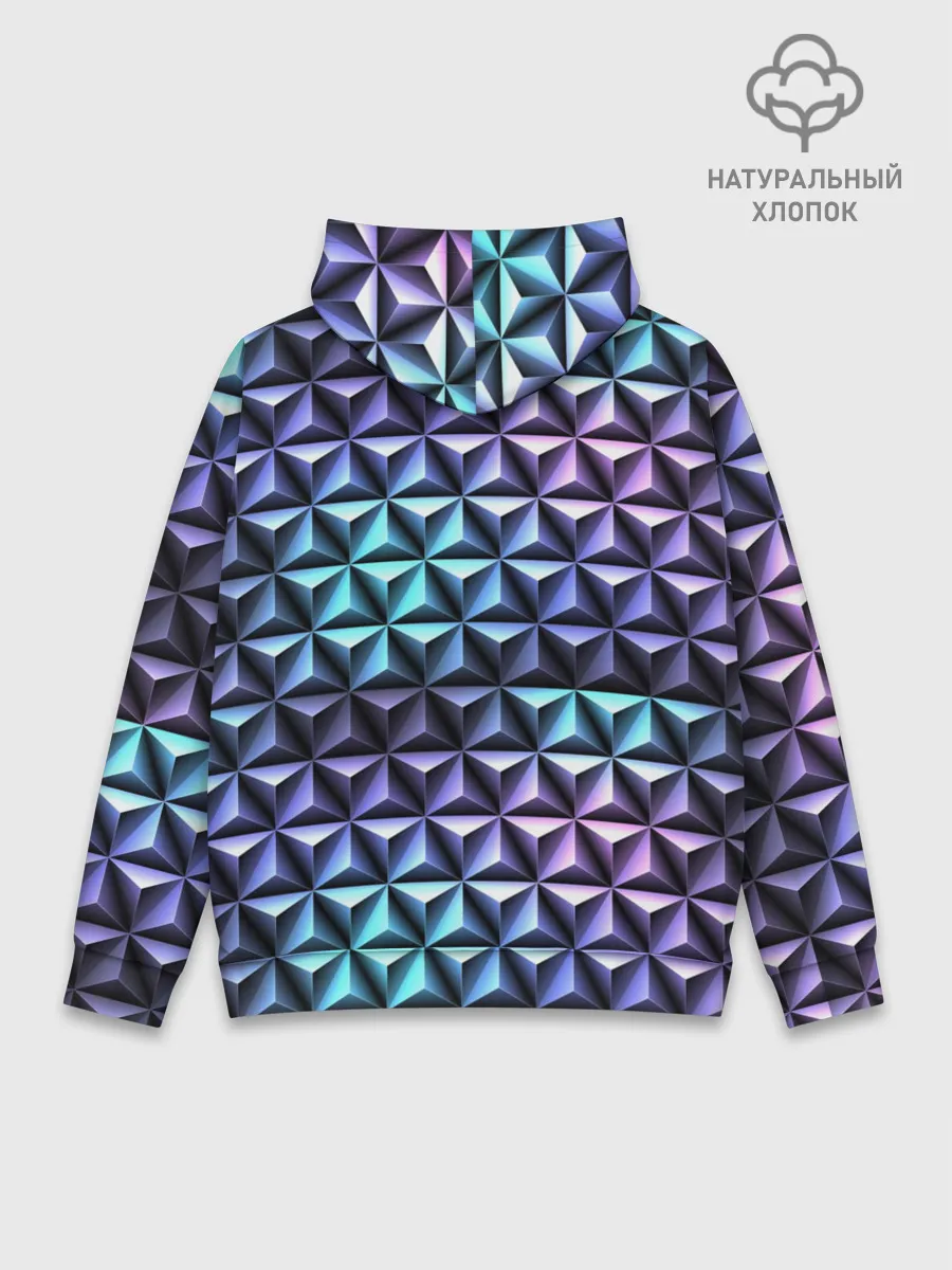 Худи мужской база хлопок / НЕОНОВАЯ СТАЛЬ