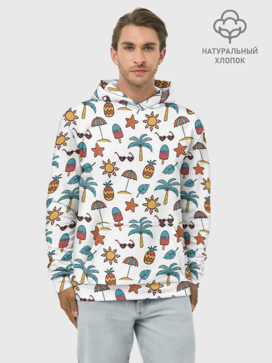 Худи мужской база хлопок / Летний паттерн