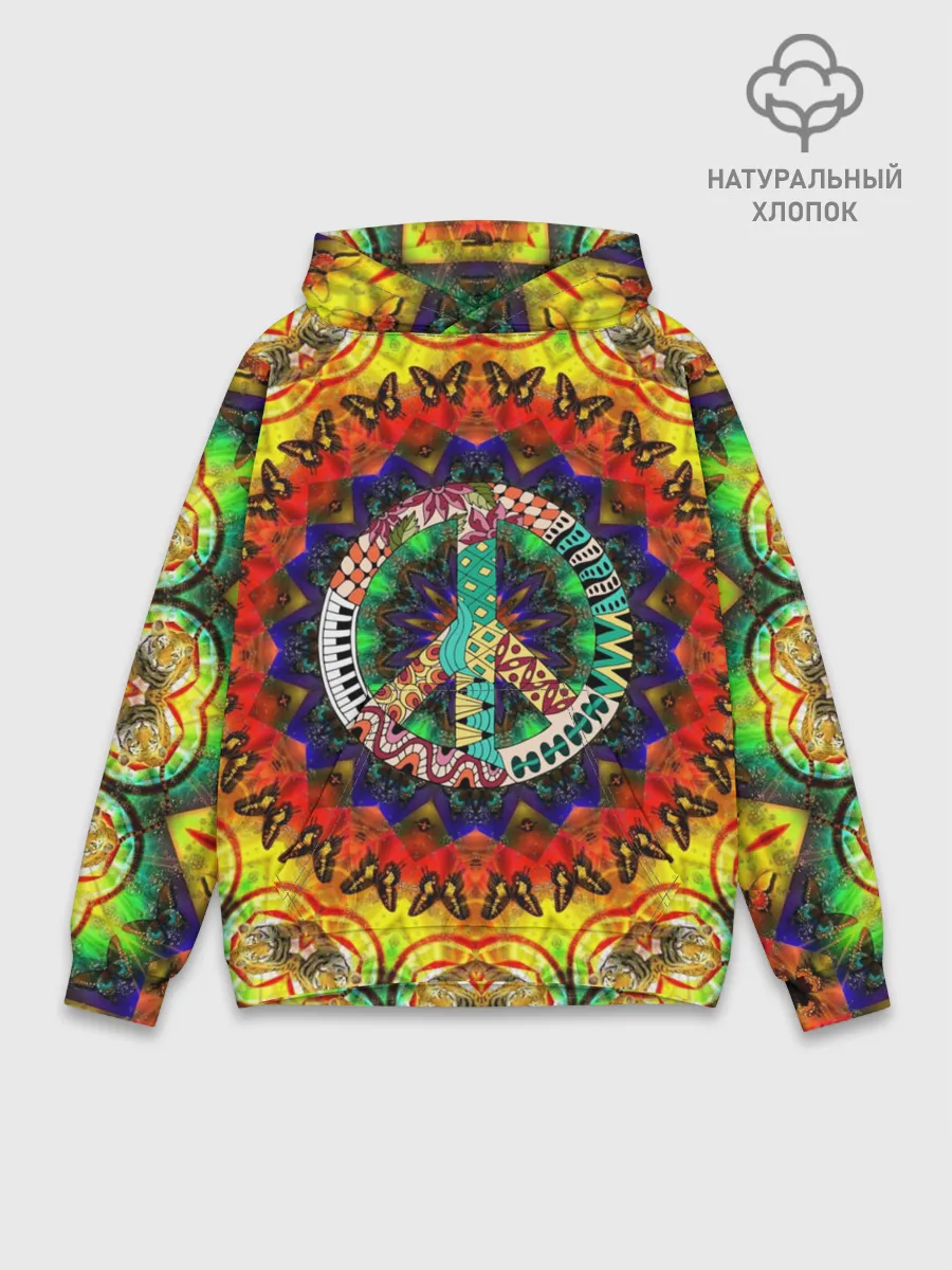 Худи мужской база хлопок / Хиппи
