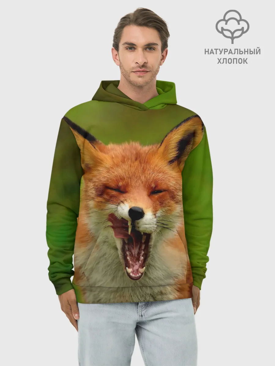 Худи мужской база хлопок / Лисица