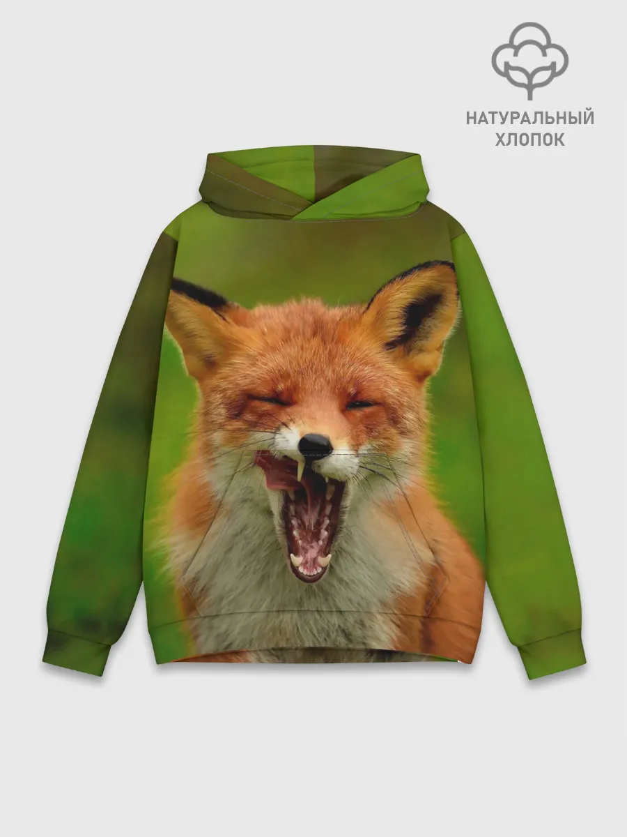 Худи мужской база хлопок / Лисица