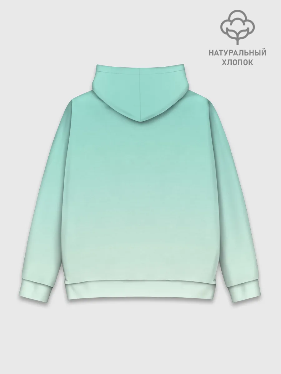 Худи мужской база хлопок / нарисованный лисенок