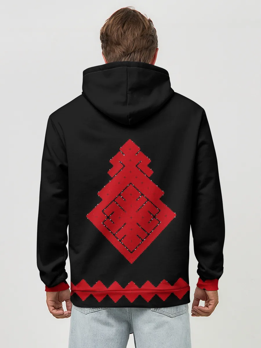 Худи мужской база хлопок / Славянский Оберег Макошь