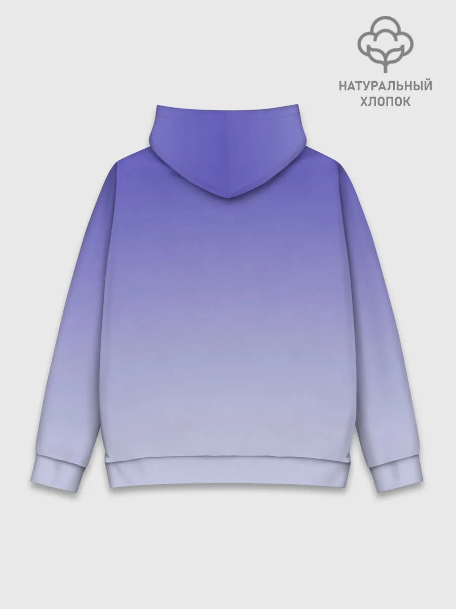 Худи мужской база хлопок / енот акварелью потеки