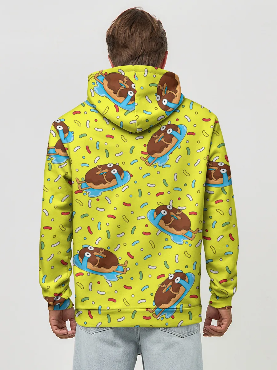 Худи мужской база хлопок / Плачущий пончик