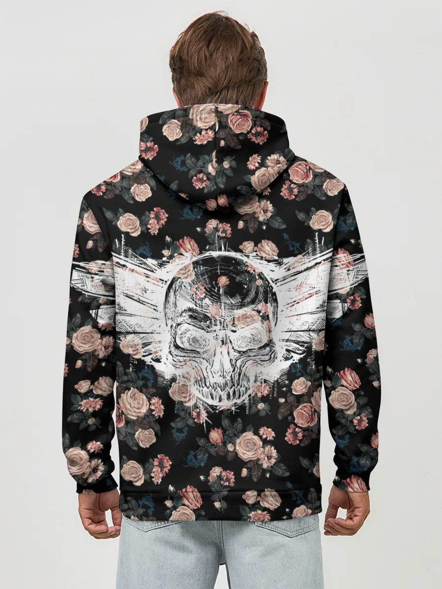 Худи мужской база хлопок / Death and roses