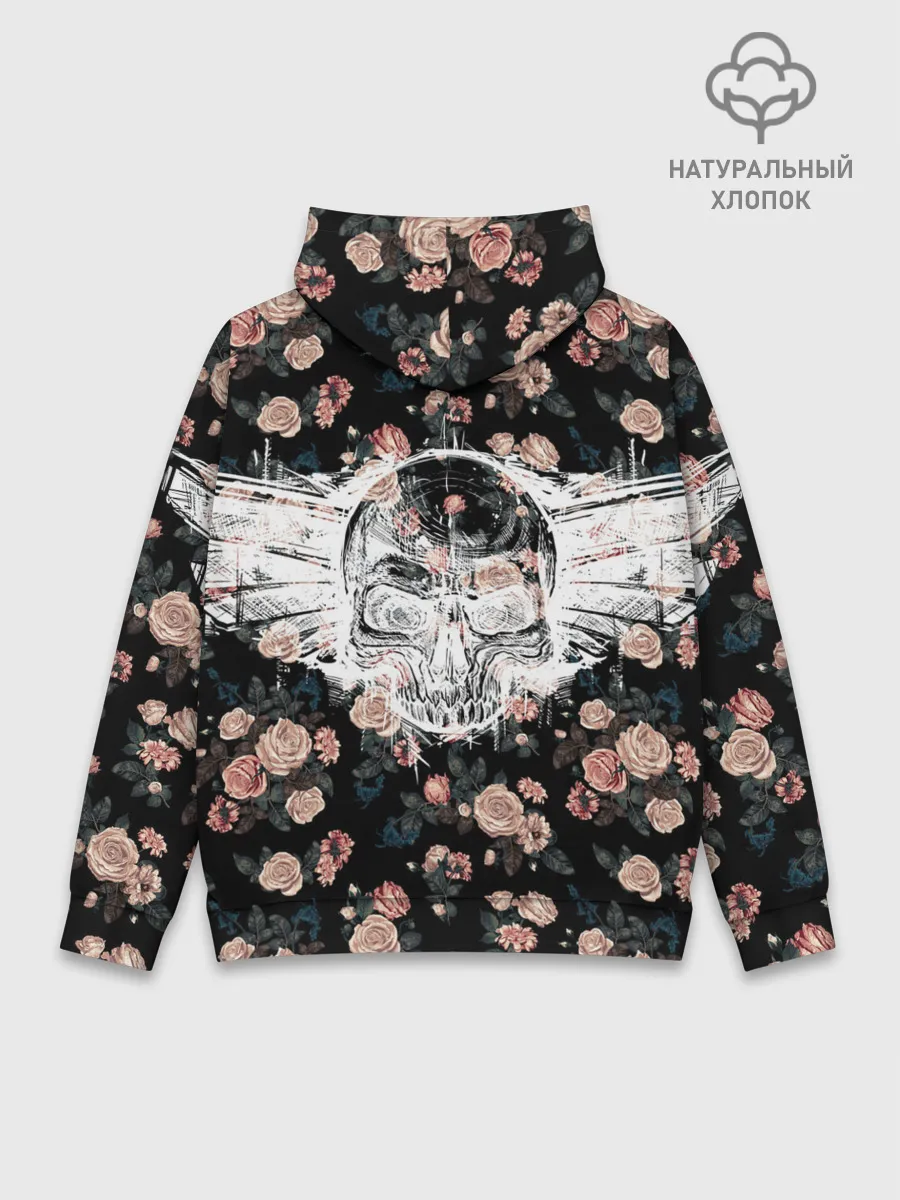 Худи мужской база хлопок / Death and roses