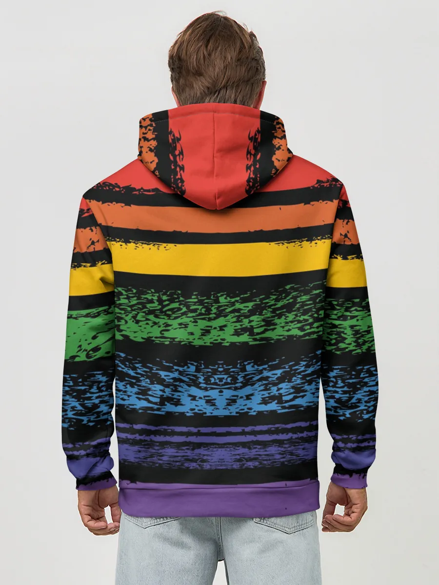 Худи мужской база хлопок / Радуга