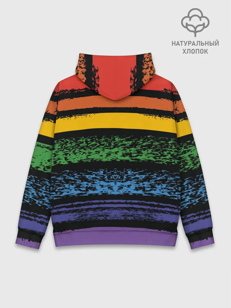 Худи мужской база хлопок / Радуга