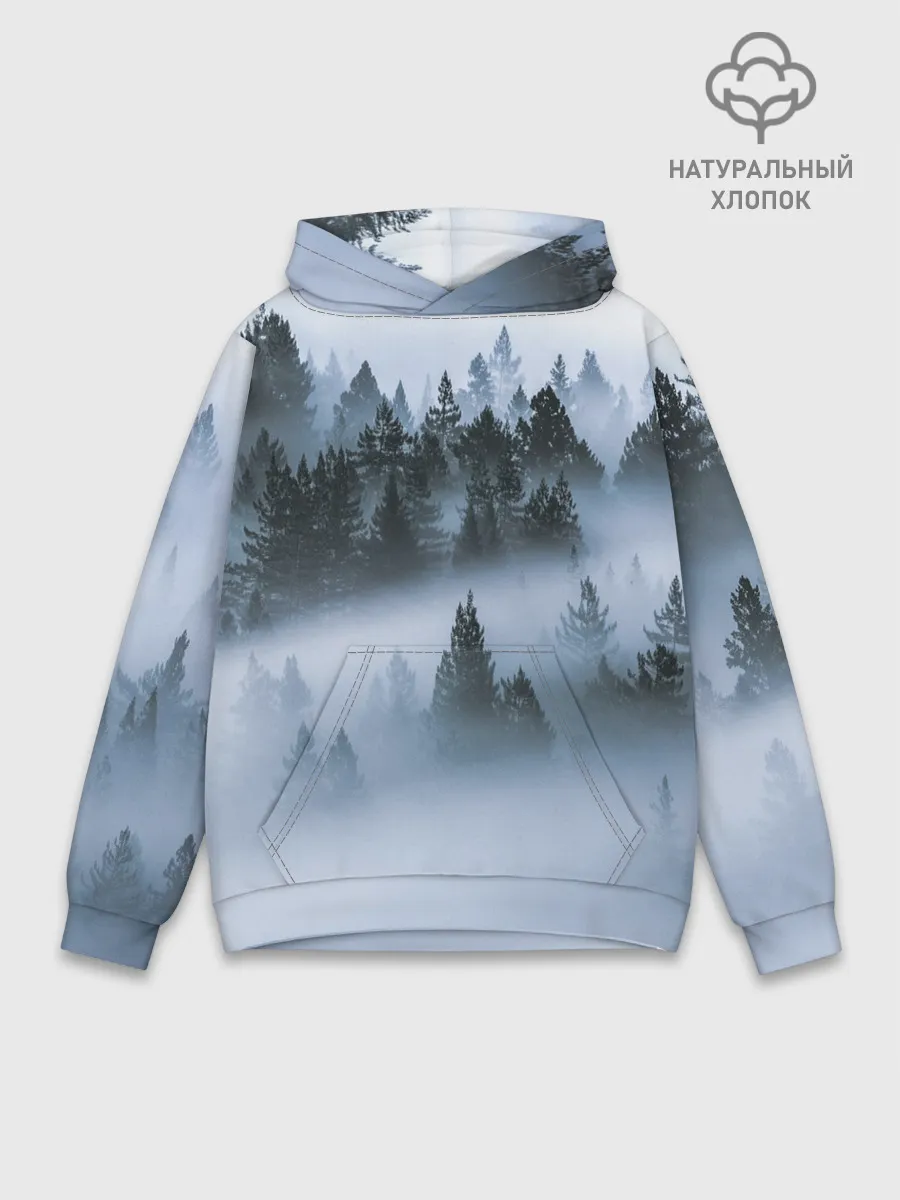 Худи мужской база хлопок / Сумеречный лес