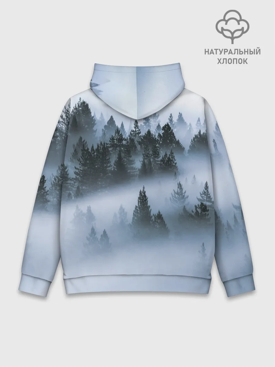 Худи мужской база хлопок / Сумеречный лес
