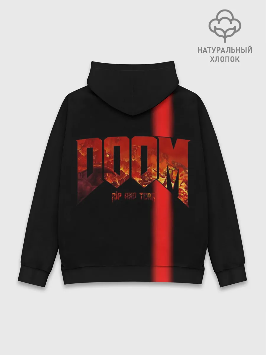 Худи мужской база хлопок / Doom | Rip and Tear