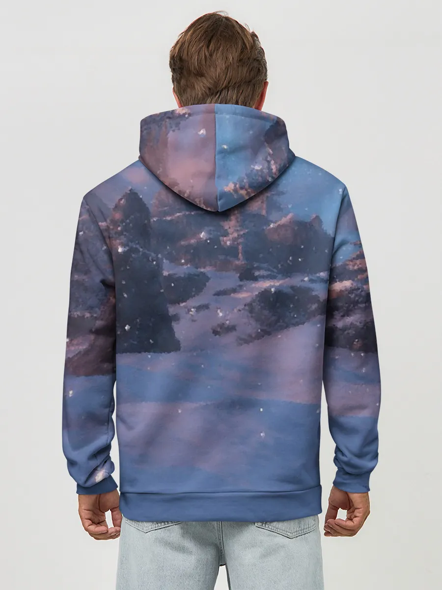 Худи мужской база хлопок / Valheim лого с секирой