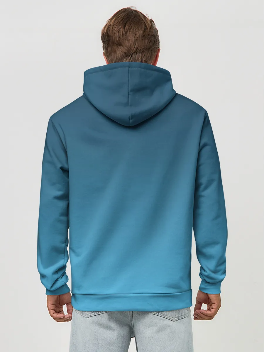 Худи мужской база хлопок / черный дух волка