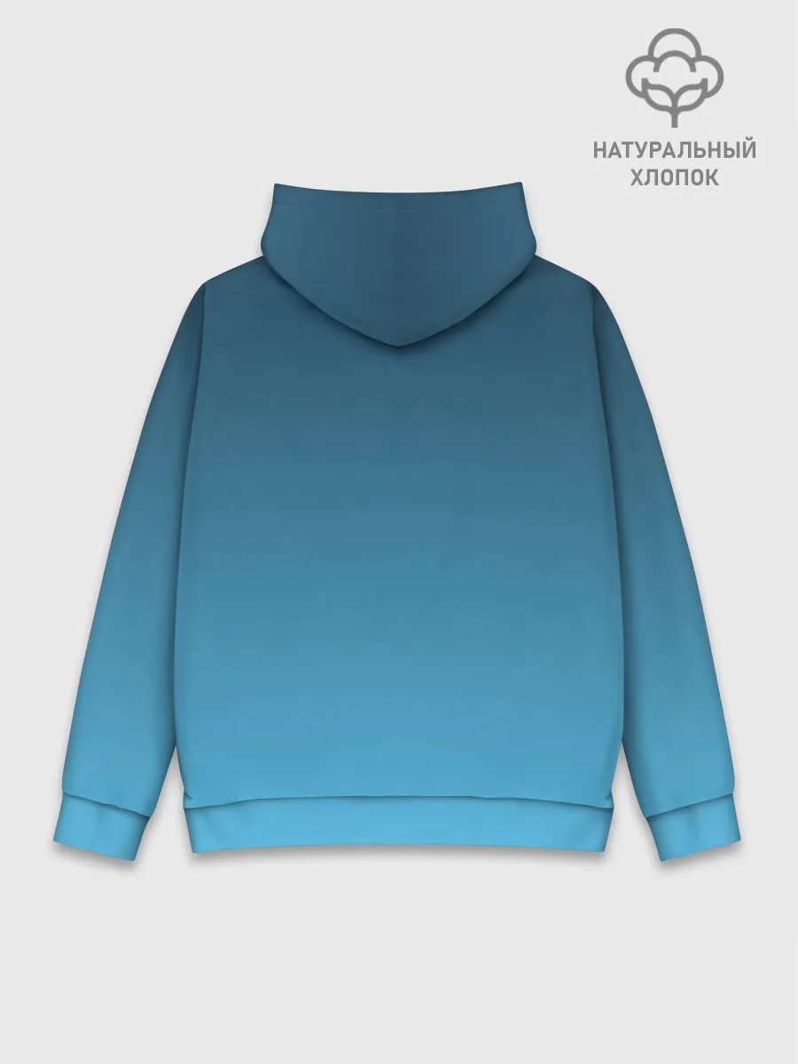 Худи мужской база хлопок / черный дух волка