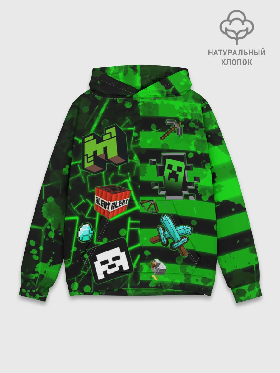 Худи мужской база хлопок / Minecraft / Майнкрафт
