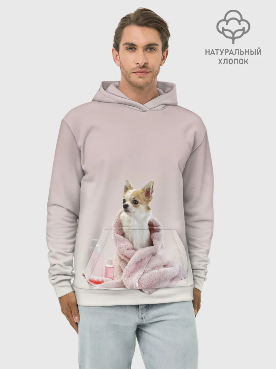 Худи мужской база хлопок / собачка полотенце процедуры