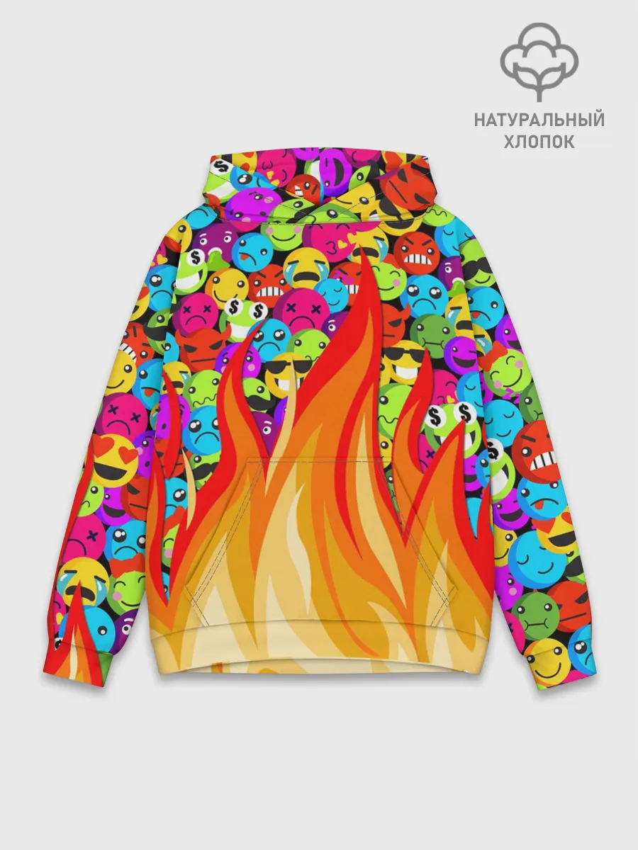 Худи мужской база хлопок / SLAVA MARLOW - Смайлики