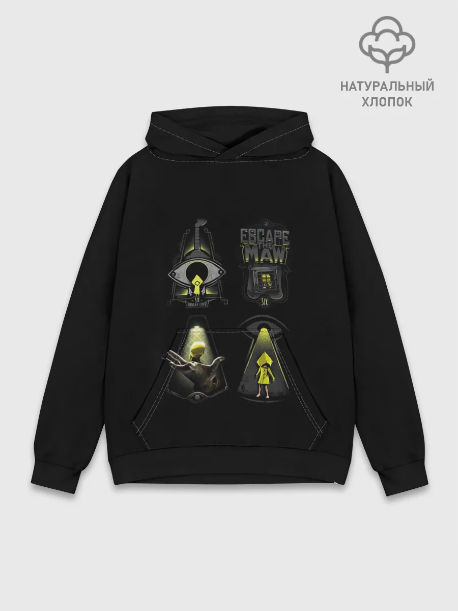 Худи мужской база хлопок / Little Nightmares 2 арт