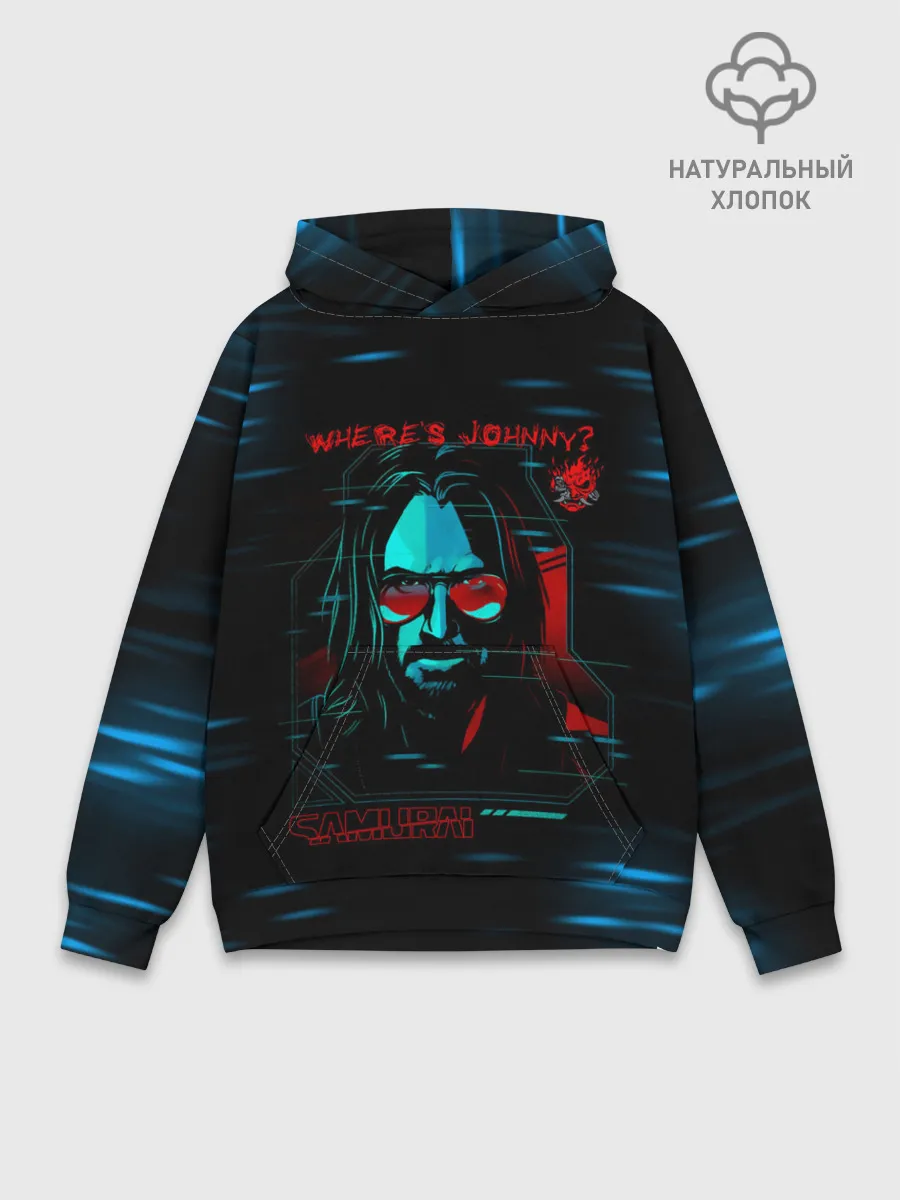 Худи мужской база хлопок / WHERES JOHNNY? SAMURAI