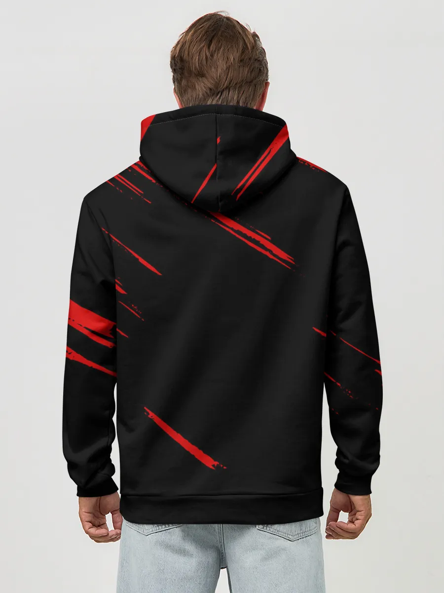 Худи мужской база хлопок / Юмико Такаги в черном Hellsing