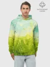Худи мужской база хлопок / Природная Абстракция