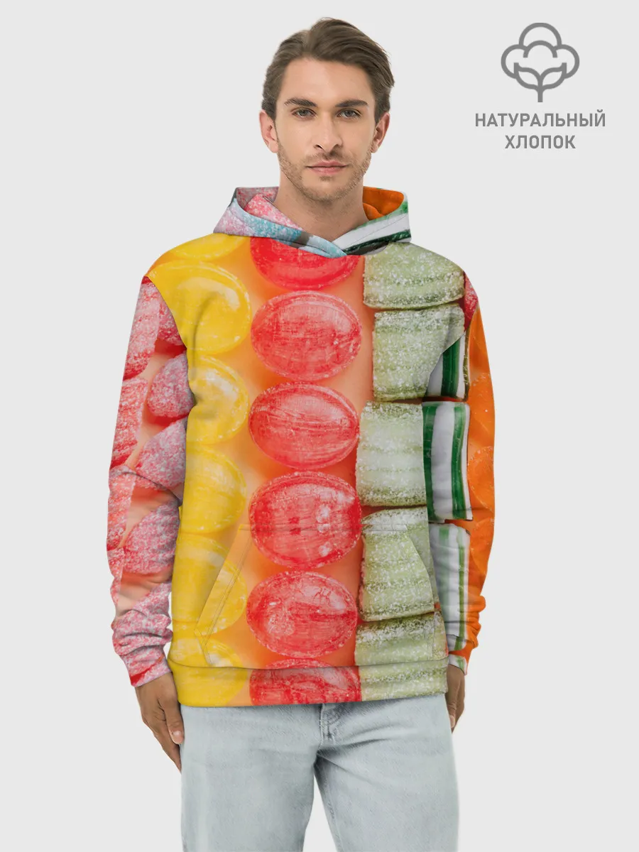 Худи мужской база хлопок / Мармеладки леденцы