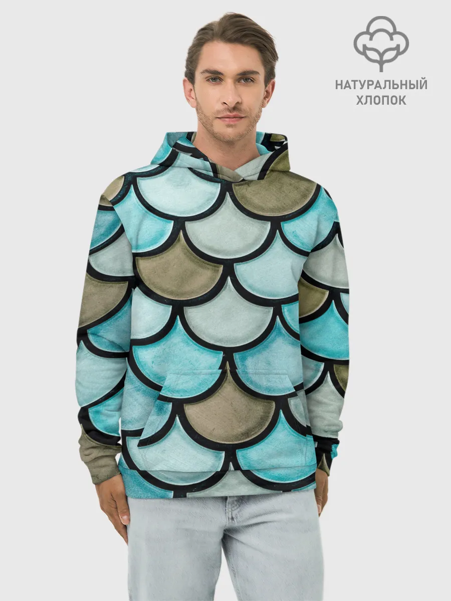 Худи мужской база хлопок / Кожа дракона