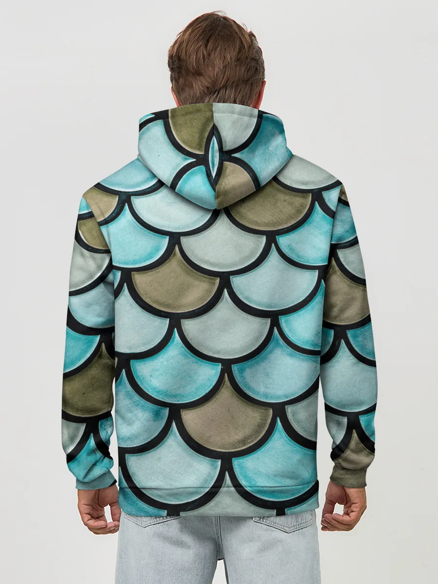 Худи мужской база хлопок / Кожа дракона