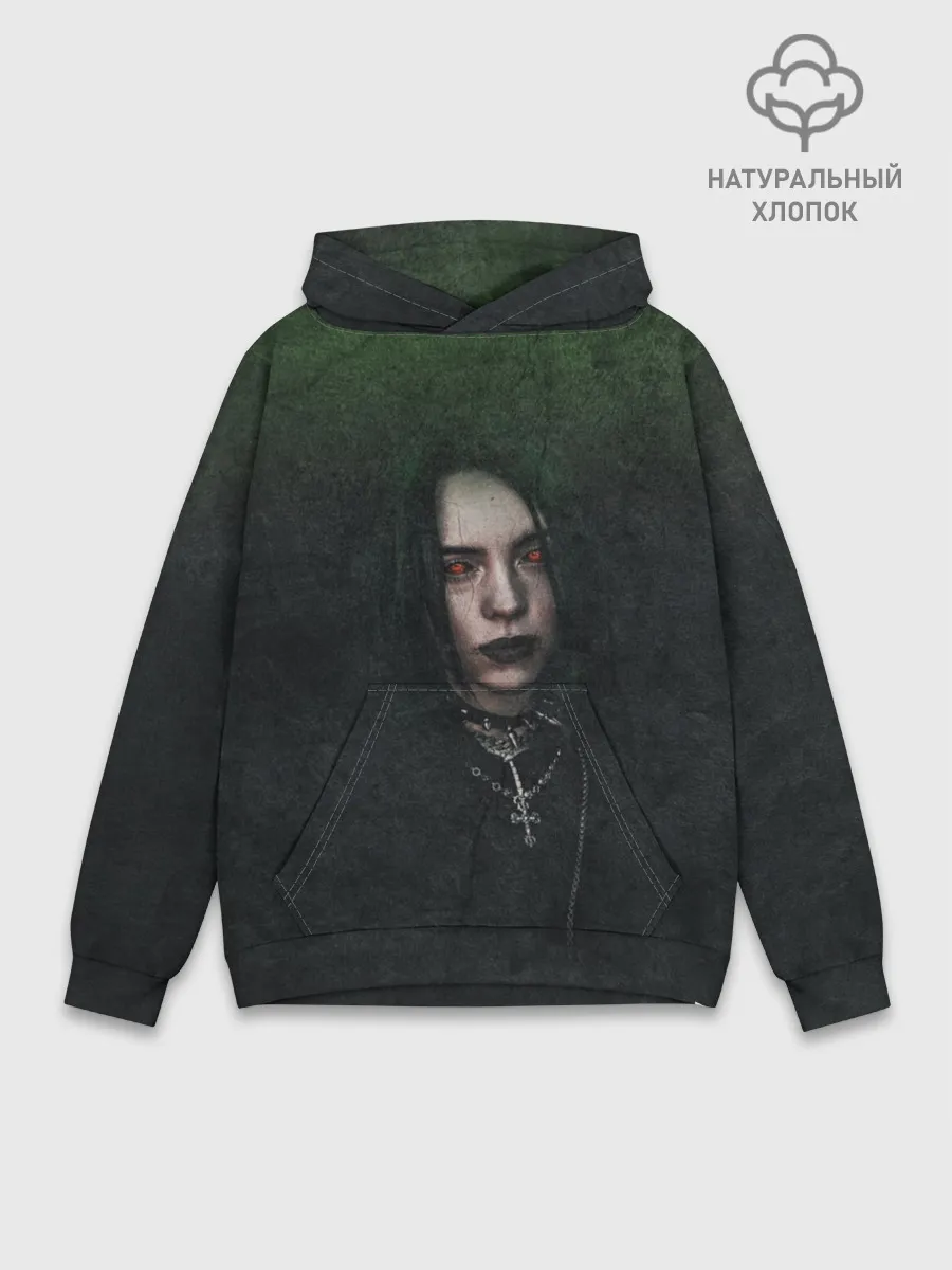 Худи мужской база хлопок / Билли Айлиш демонический стиль