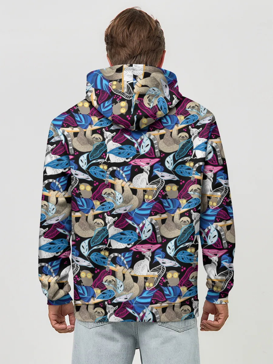 Худи мужской база хлопок / Ленивцы и Лемуры