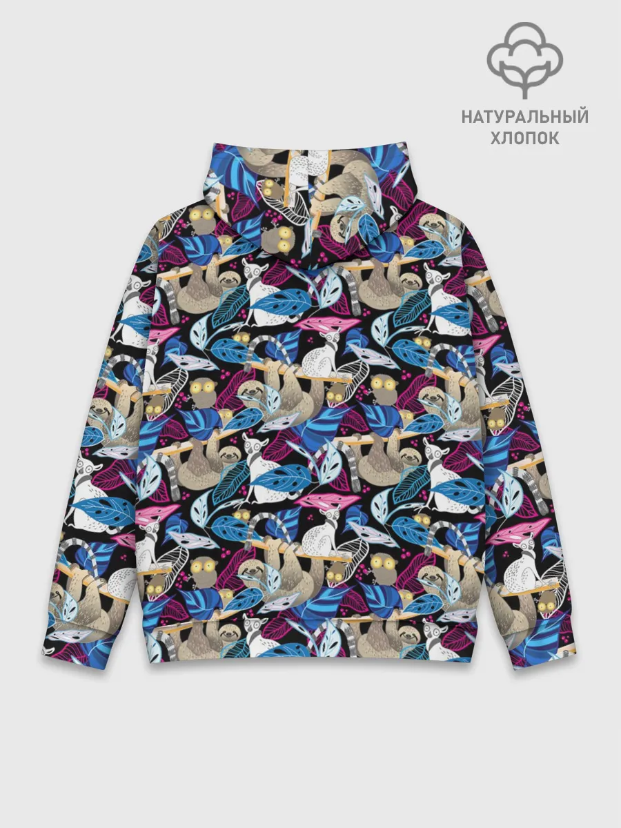 Худи мужской база хлопок / Ленивцы и Лемуры