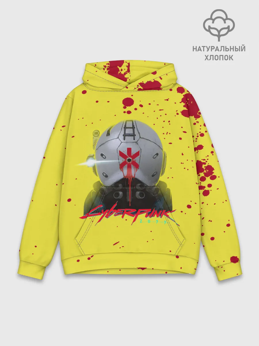 Худи мужской база хлопок / TRAUMA TEAM Cyberpunk 2077