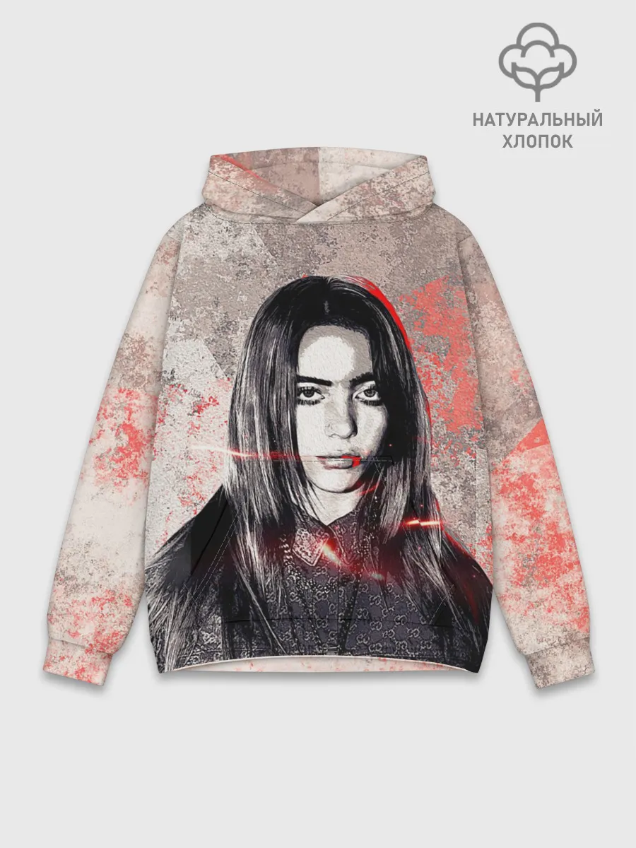 Худи мужской база хлопок / Билли Айлиш стиль гранж