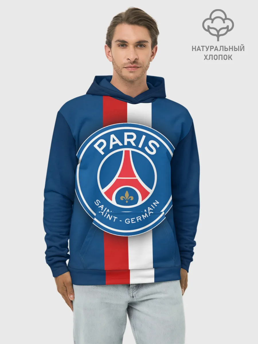 Худи мужской база хлопок / ФК Пари Сен-Жермен