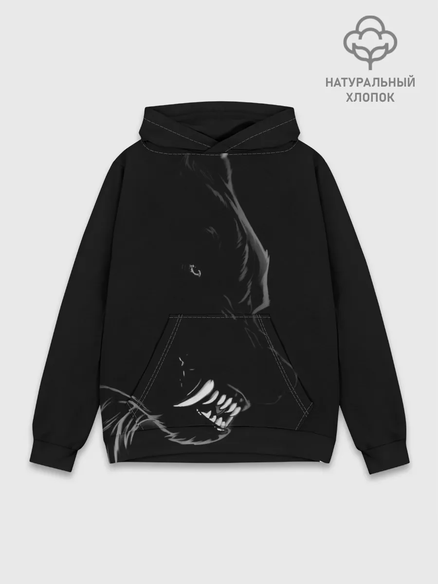 Худи мужской база хлопок / Wolf