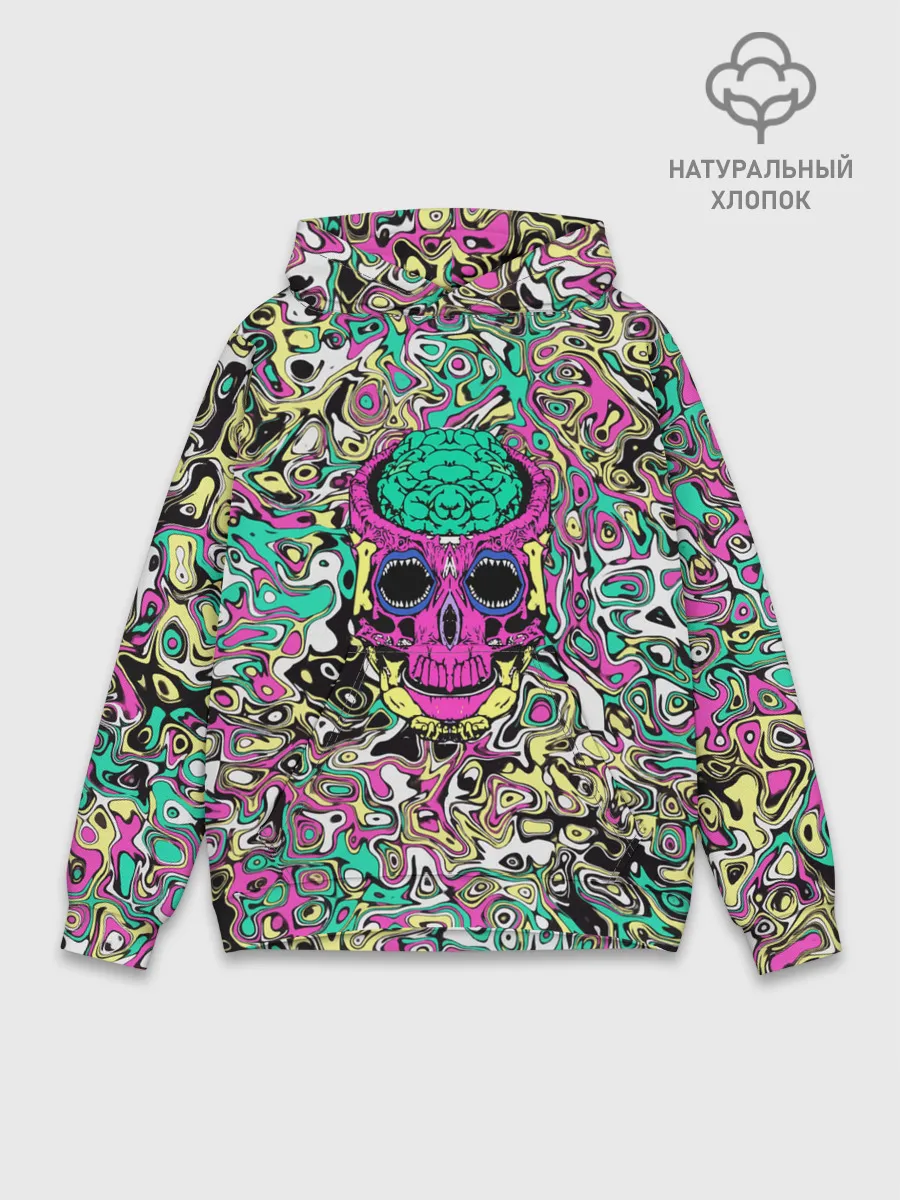 Худи мужской база хлопок / Череп